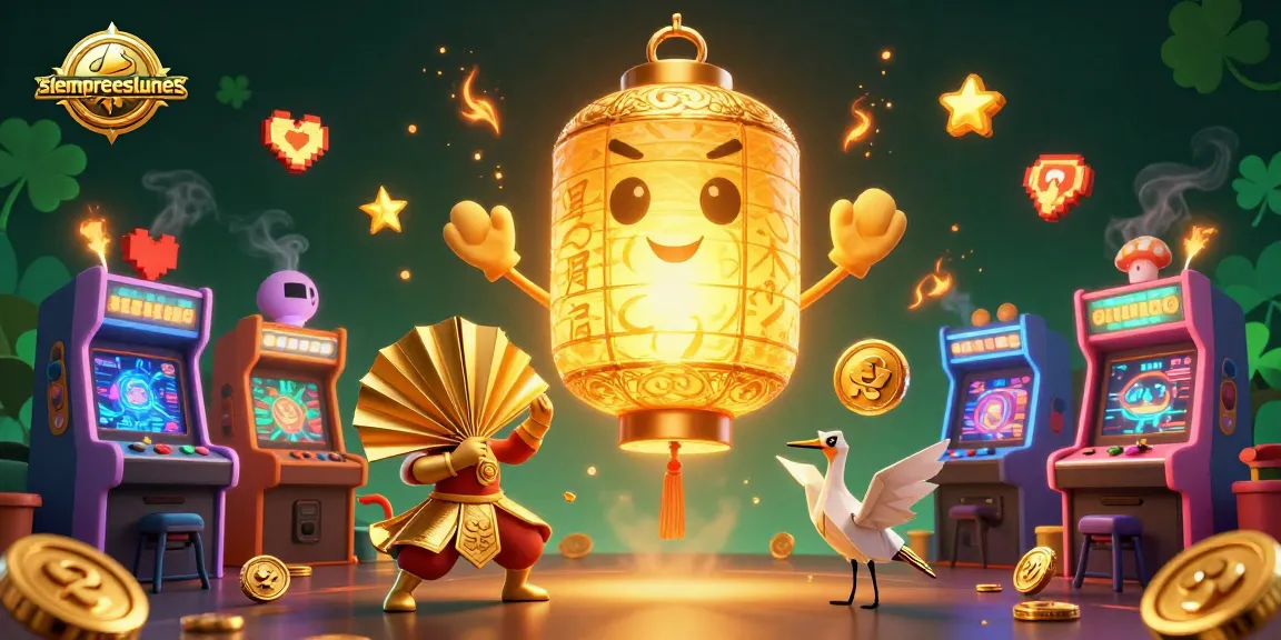 Engage with siempreeslunes at a vibrant casino, featuring glowing characters and game elements.