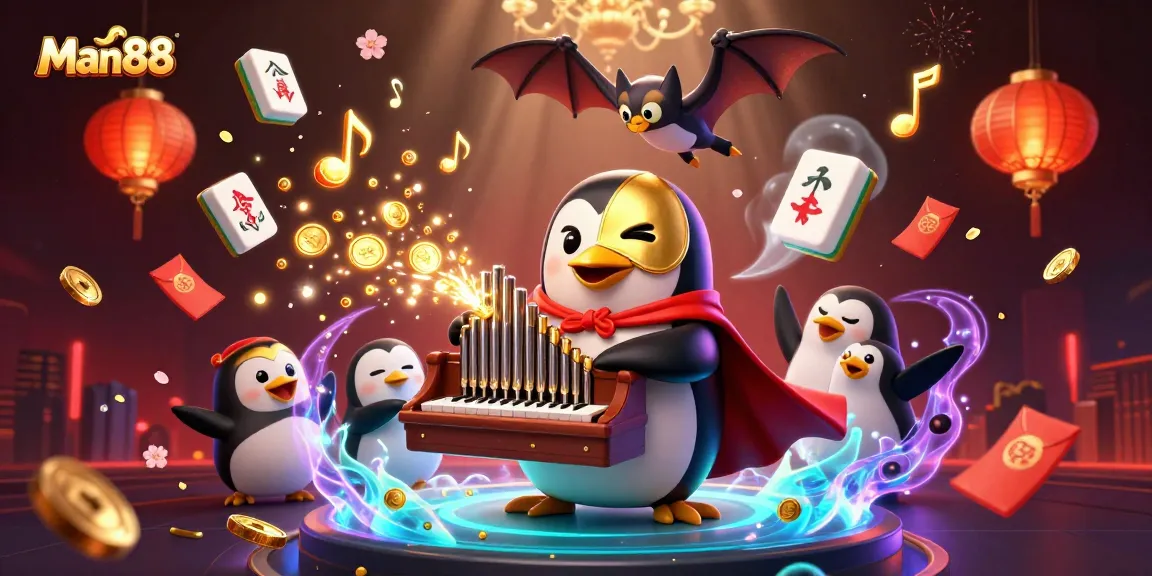 Experience thrilling wins with the Man88 casino illustrated scene filled with excitement and rich details.