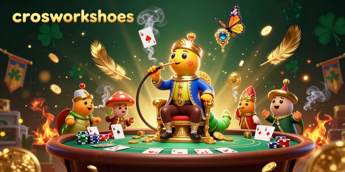 Experience casino excitement with crocsworkshoes in an artistic 3D poker scene.