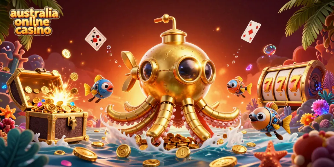 Play exciting games at australia online casino with golden kraken submarine and dynamic elements.