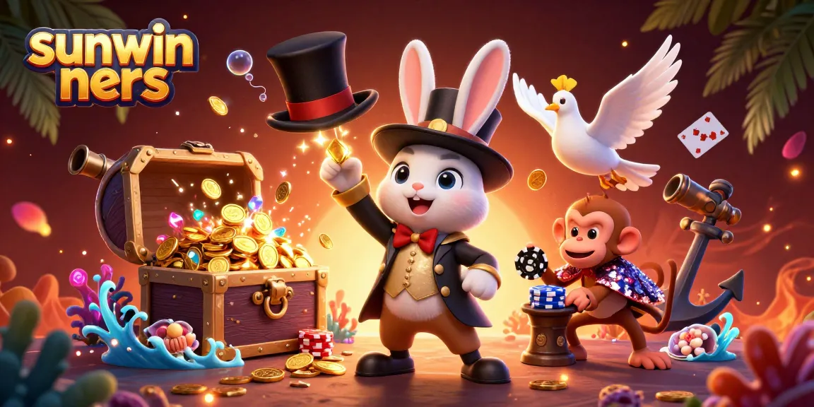 Experience the thrill of sunwin ners with a vibrant scene of magical gambling fun!