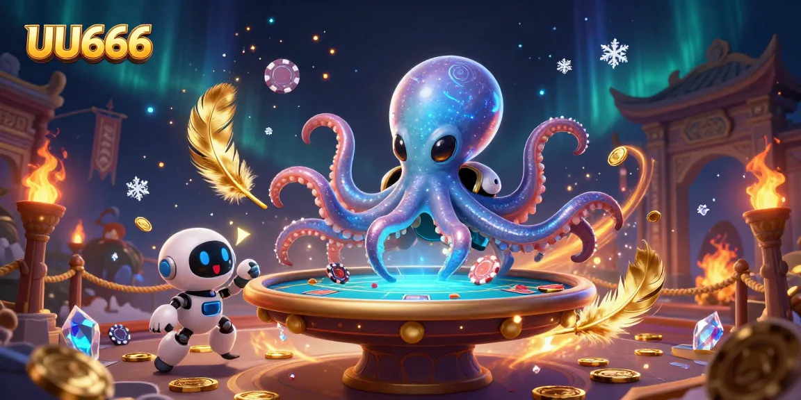 Experience thrilling gameplay with UU666's vibrant alien-themed casino illustration featuring poker excitement.