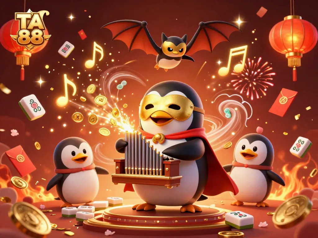 TA 88 engages players with a dynamic casino scene filled with celebration and gambling elements.
