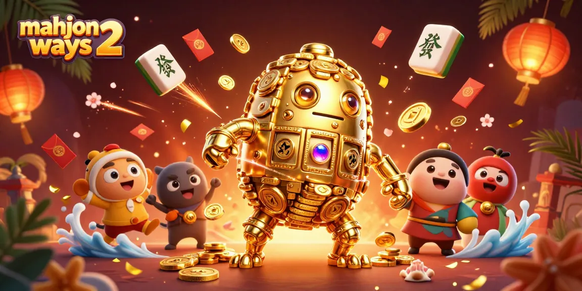 Experience thrilling gameplay with Mahjong Ways 2, featuring golden golems and festive elements!