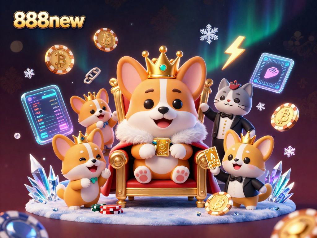 Experience 888new's vibrant gaming world filled with animated royalty in a playful casino scene.