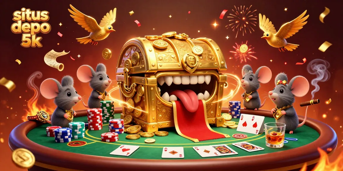 Engage in thrilling poker action and explore situs depo 5k with an enticing 3D illustration.