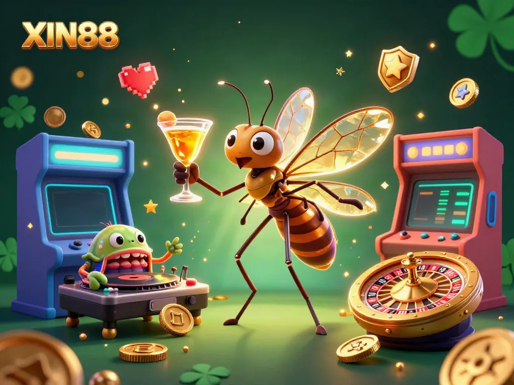 Engage in the vibrant casino experience with XIN88's lively characters and dynamic casino elements.