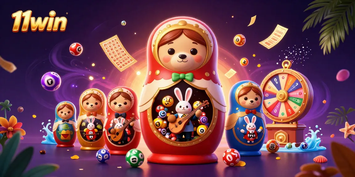 Experience the excitement of 11win with dynamic lottery elements in a vibrant casino scene.