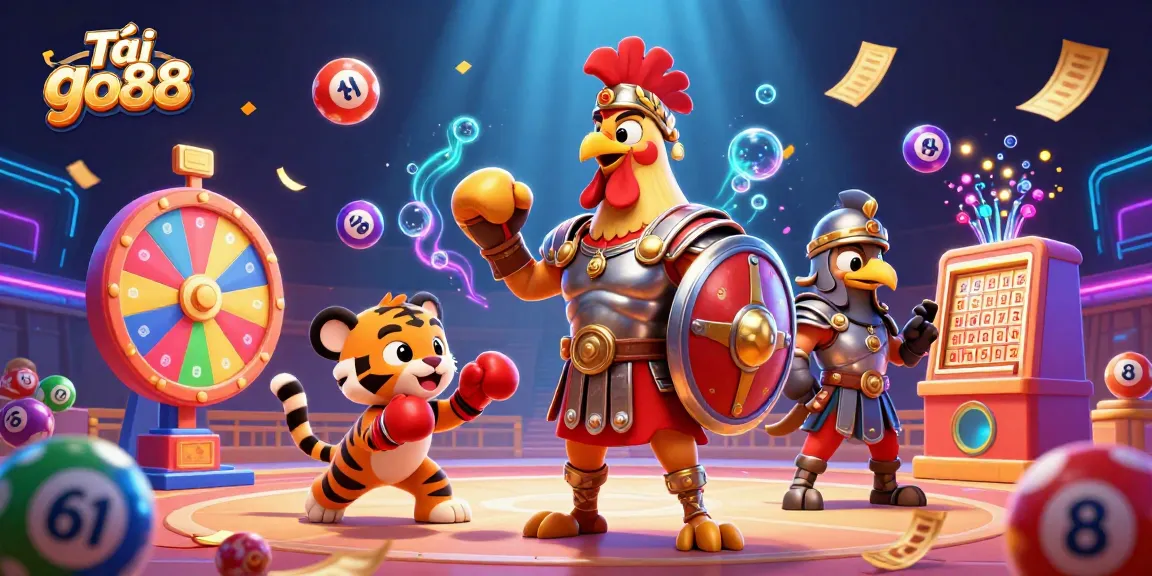 Engage with Tải go88 in a vibrant 3D casino world featuring lively characters and dynamic game elements.