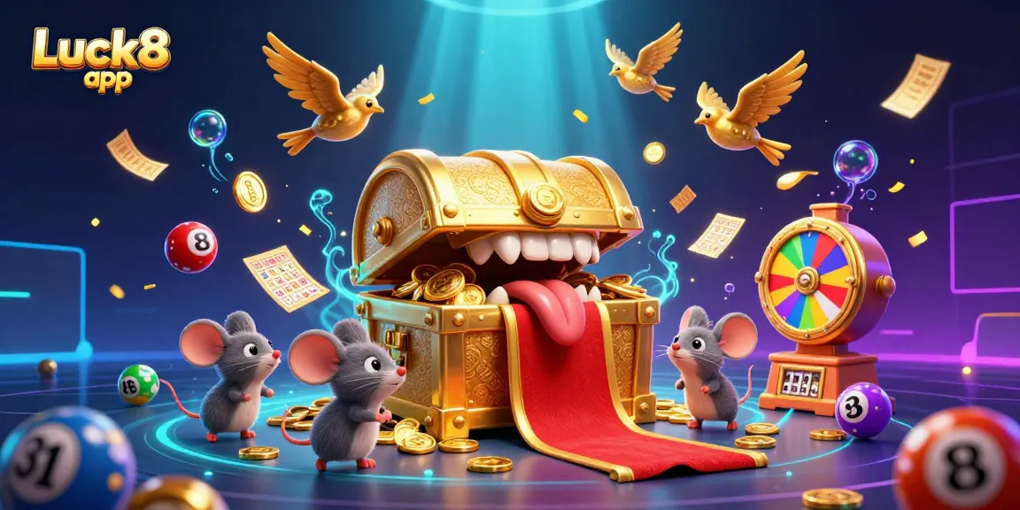 Engage with the exciting Luck8 app featuring rich lottery elements and captivating characters.