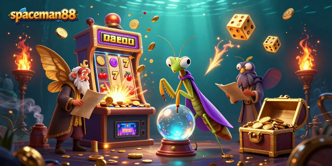 Experience the excitement of slots with spaceman88’s vibrant casino jackpot scene featuring dynamic characters and game elements.