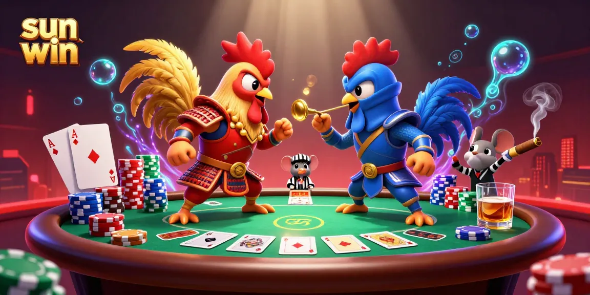 Engage in thrilling action with sun win as roosters face off in dramatic casino struggle.